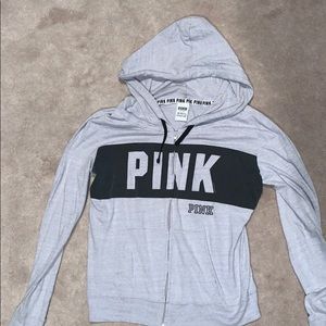 PINK Gray Hoodie